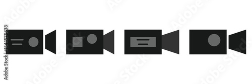 Video camera flat icon vector