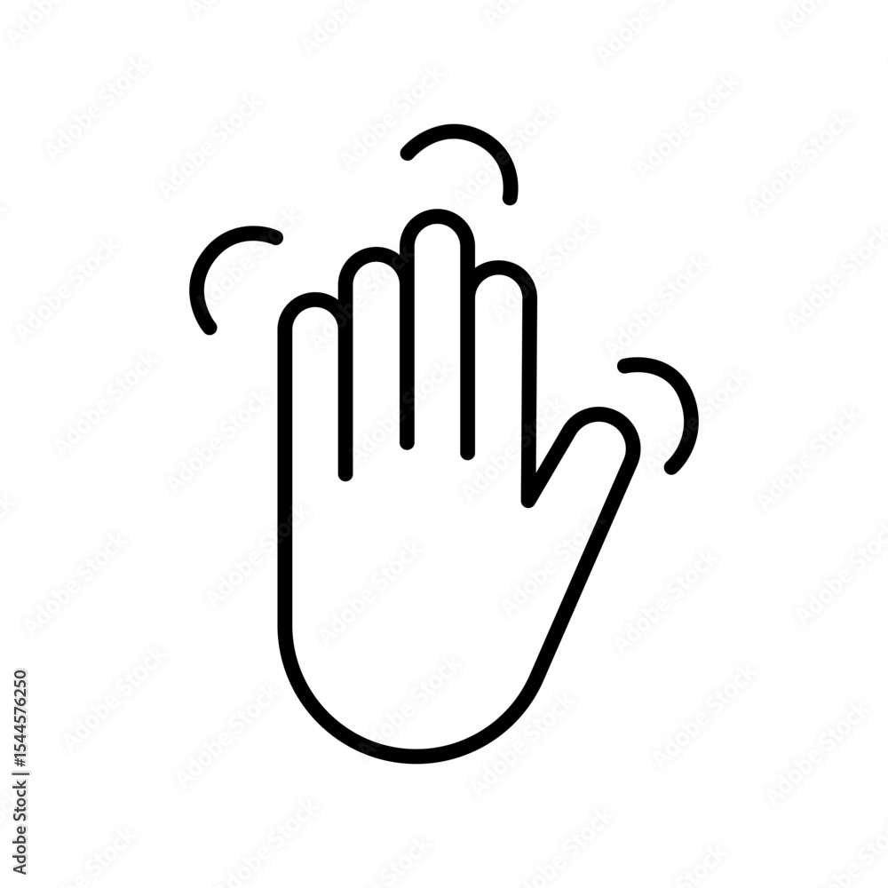 Obraz premium Lineart Icon hand massage beauty accessories for salon branding