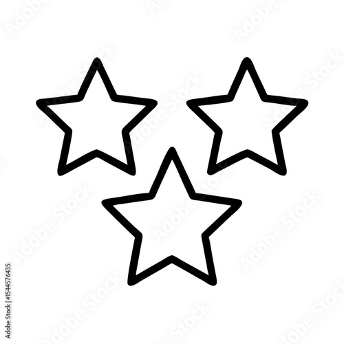 Stars line art and outline vector icon