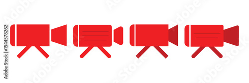 Video camera flat icon vector