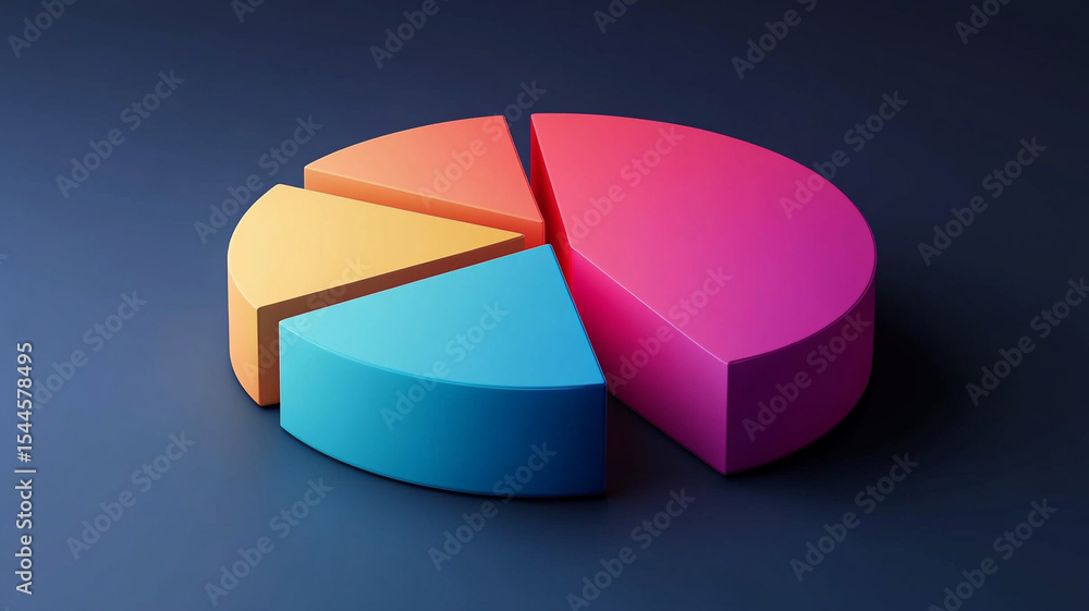 Fototapeta premium 3d pie chart