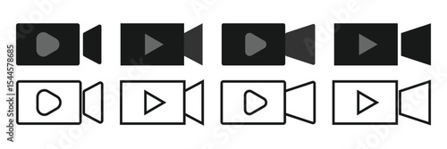 video camera glyph icon