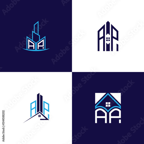 AP Real Estate Lettermark Logo Design Set – Modern Architecture and Building Concepts