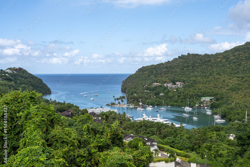 Fototapeta premium St.Lucia - Marigot Bay