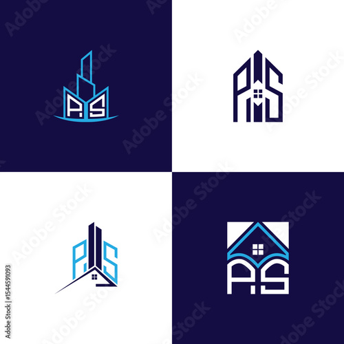 PS Real Estate Lettermark Logo Design Set – Modern Architecture and Building Concepts