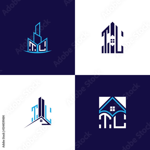 TL Real Estate Lettermark Logo Design Set – Modern Architecture and Building Concepts