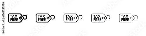 Tax free icon filled flat sign concept for web design.