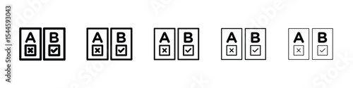 A B testing icon. graphic icon design template