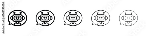 Chatbot speech bubble icon. graphic icon design template