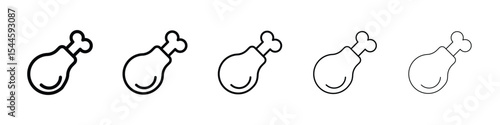 Chicken leg icon. graphic icon design template