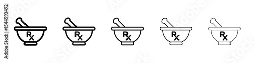 RX icon. graphic icon design template
