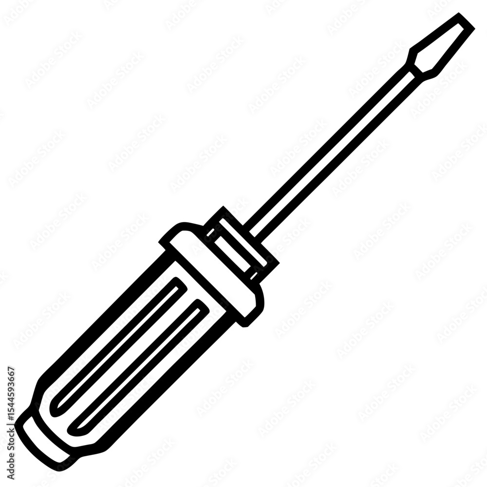 Hand Tool Screwdriver Line Art Hand Tool Screwdriver Line Art