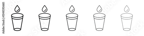 Water glass icon. graphic icon design template