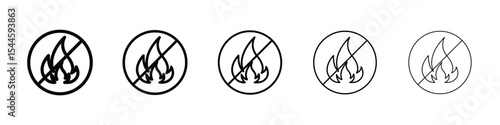 No fire signs. graphic icon design template