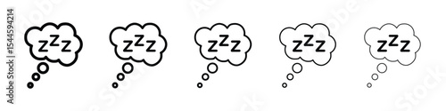 Zzz icon filled flat sign concept for web design.