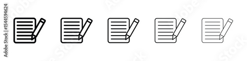 Writing icon filled flat sign concept for web design.