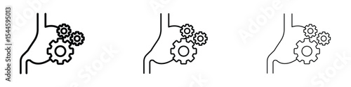Work digestive system icon filled flat sign concept for web design.