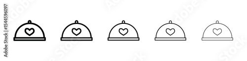 Wedding dinner icon filled flat sign concept for web design.
