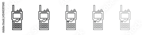 Walkie talkie icon filled flat sign concept for web design.