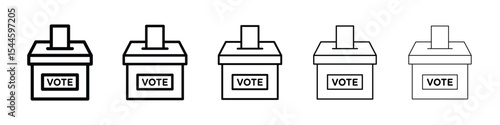 Voting icon filled flat sign concept for web design.