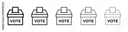Voting icon filled flat sign concept for web design.