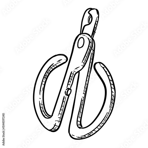 Pet nail clippers handdrawn illustration⁠
