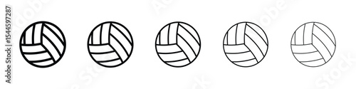 Volleyball ball icon filled flat sign concept for web design.