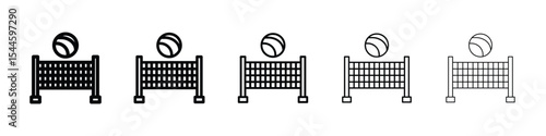 Volleyball net icon filled flat sign concept for web design.