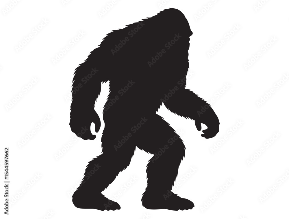 Fototapeta premium Bigfoot Silhouette