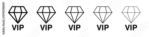 VIP icon filled flat sign concept for web design.