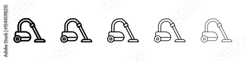 Vacuum cleaner icon filled flat sign concept for web design.