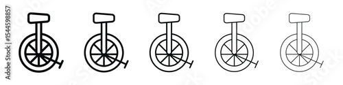 Unicycle icon filled flat sign concept for web design.
