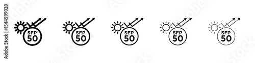 UV SPF0 protect icon filled flat sign concept for web design.