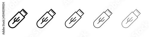 USB icon filled flat sign concept for web design.