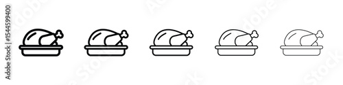 Turkey icon filled flat sign concept for web design.