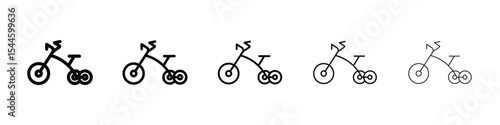 Tricycle icon filled flat sign concept for web design.