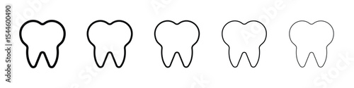 Tooth icon filled flat sign concept for web design.