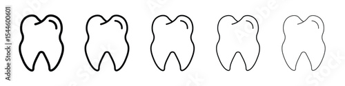 Tooth icon filled flat sign concept for web design.