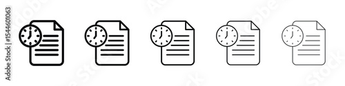 Time management icon filled flat sign concept for web design.