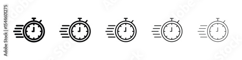 Time fast icon filled flat sign concept for web design.