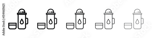 thermos icon filled flat sign concept for web design.