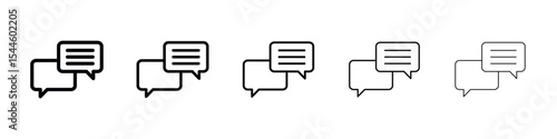 Text chat icon filled flat sign concept for web design.