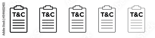 Terms and Conditions icon filled flat sign concept for web design.