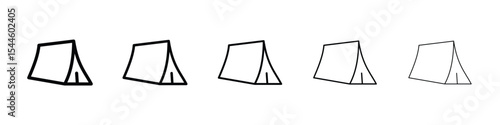 Tent icon filled flat sign concept for web design.