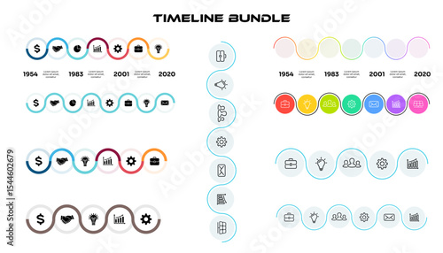 Timeline Bundle Infographic Elements 2026