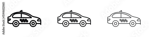 Taxi icon filled flat sign concept for web design.