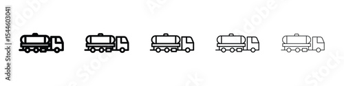 Tank truck icon filled flat sign concept for web design.