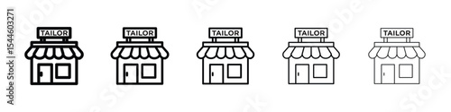 Tailor shop icon filled flat sign concept for web design.