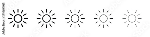 Sun icon filled flat sign concept for web design.