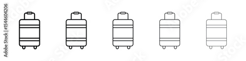 Suitcase icon filled flat sign concept for web design.
